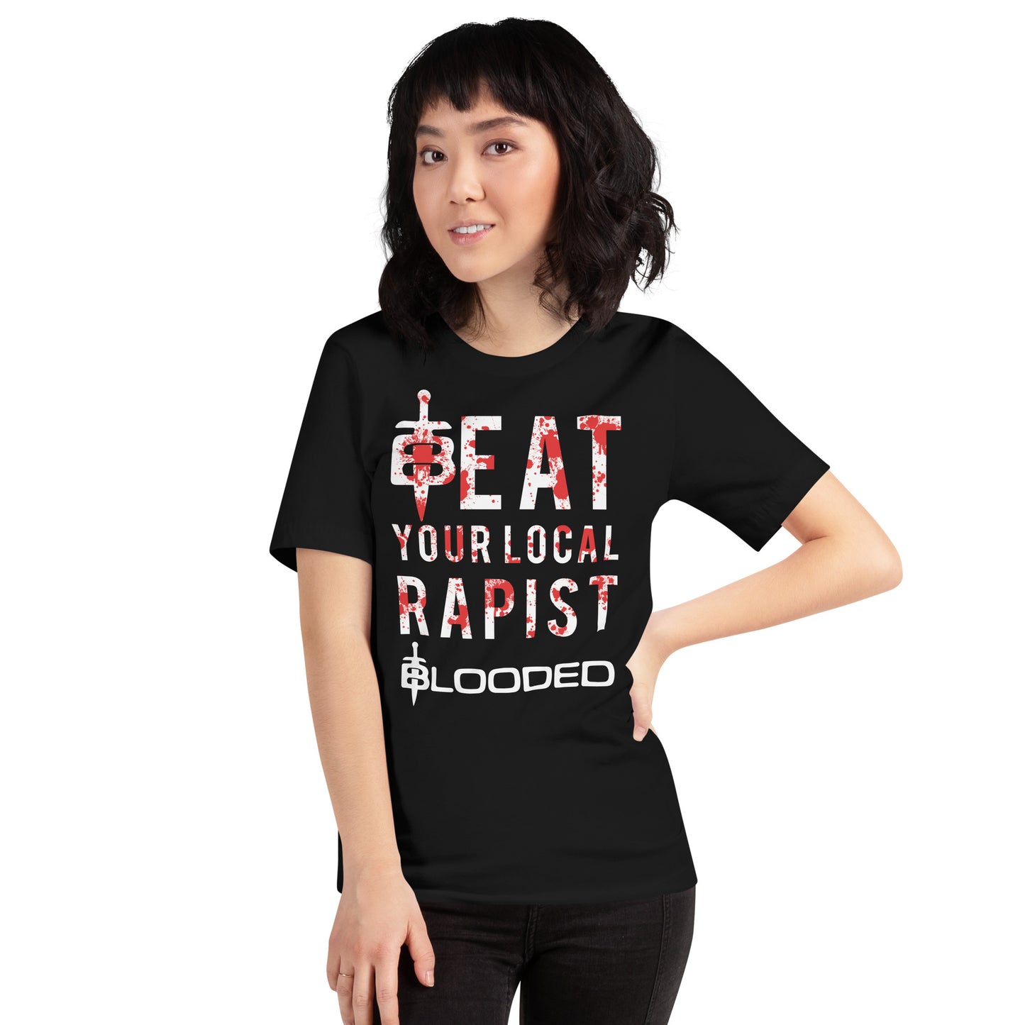 Beat Your Local Rapist Front Tee